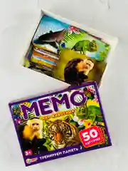Развивающая детская настольная игра Карточная мемо мэмори Мир животных Тренируем память