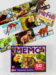 Развивающая детская настольная игра Карточная мемо мэмори Мир животных Тренируем память