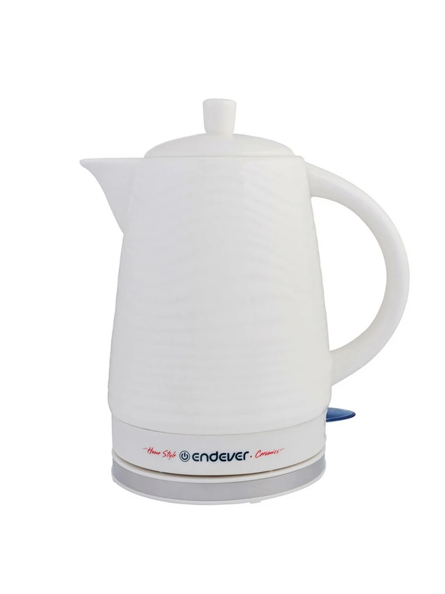 Белый чайник электрический керамический ENDEVER KR-460C