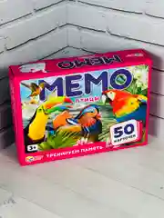 Детская настольная игры Мэмори развивающие карточки 50 Мемори Мемо Птицы изучаем пернатых