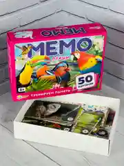 Детская настольная игры Мэмори развивающие карточки 50 Мемори Мемо Птицы изучаем пернатых