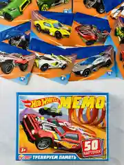 Детская настольная игра Мемори мемо Мэмори для мальчика Hot Wheels Хот вилс хотвилс мульт