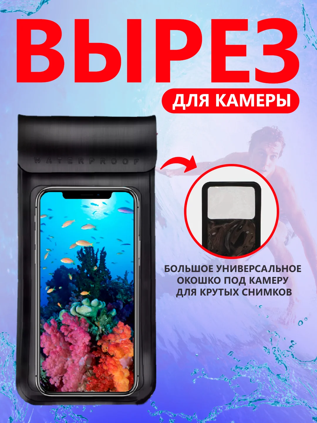 Водонепроницаемый чехол для телефона герметичный