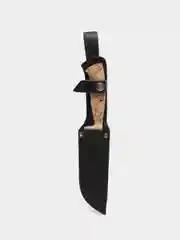Нож узбекский Пчак 95x18, рукоять карельская береза, кожаные ножны. Ручная работа