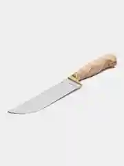 Нож узбекский Пчак 95x18, рукоять карельская береза, кожаные ножны. Ручная работа