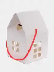 Белый коробка самосборная "Домик", 15 шт, белый, крафт, Color Si