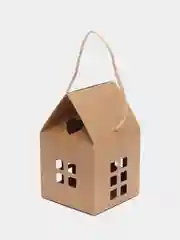 Коричневый коробка самосборная "Домик", 15 шт, белый, крафт, Color Si