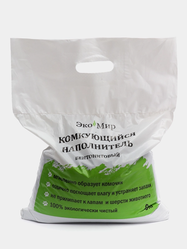 Наполнитель Эко Мир Бентонитовый Комкующийся  6 кг