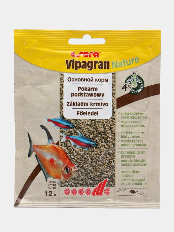 Sera корм для рыб основной в гранулах VIPAGRAN, пакетик, 12 г (сера)