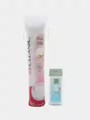 Набор ватные диски Cleanic 120шт и лосьон для снятия макияжа с век Чистая Линия
