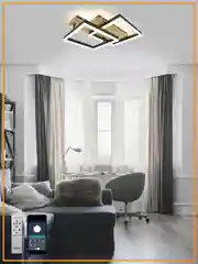 Управляемая светодиодная  потолочная люстра с пультом  Estares WOODY LOFT 85W, до 25 кв.м