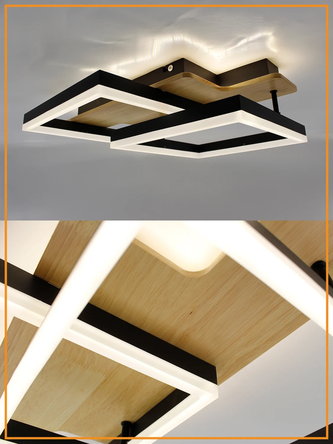 Управляемая светодиодная  потолочная люстра с пультом  Estares WOODY LOFT 85W, до 25 кв.м