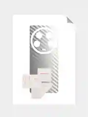 Серебряный защитная пленка для Xiaomi 14 Ultra под карбон,кожу,назад,на зад,заднюю,карбоновая,кожаная