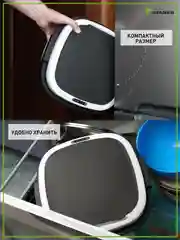 Ведро складное сенсорное мусорное  ES-BC-CTsensor-8L-30x29x48/11-WHITE/BLACK