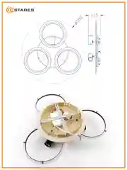 Управляемая потолочная люстра светодиодная с пультом Estares SONNE downlight 80W,до25 кв.м