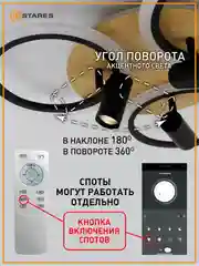 Управляемая потолочная люстра светодиодная с пультом Estares SONNE downlight 80W,до25 кв.м