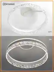 Управляемая потолочная люстра светодиодная с пультом Estares STELLA C ICE 90W, до25 кв.м