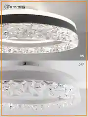 Управляемая потолочная люстра светодиодная с пультом Estares STELLA C ICE 90W, до25 кв.м