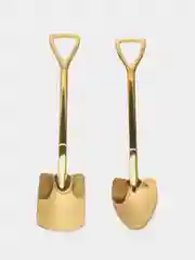 Серебряный подарочные сувенирные ложки, ложки-лопата, 2 шт, в футляре