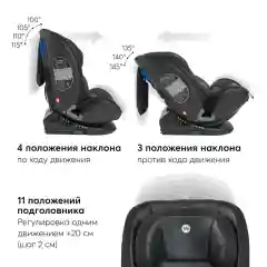 Автокресло Happy Baby Orex, чёрное, 45х48х64 см