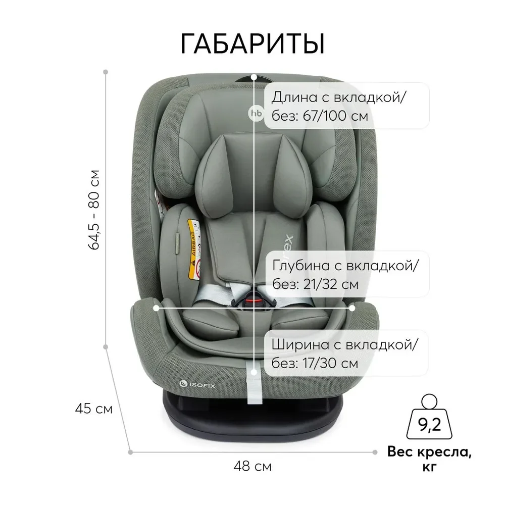 Автокресло Happy Baby OREX, тёмно-зелёный