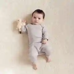 Игрушка-погремушка браслет Happy Baby "Бежевый мишка"