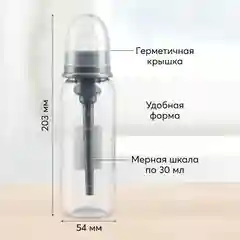 Бутылочка антиколиковая для кормления с силиконовой соской Happy Baby, 250 мл, графит