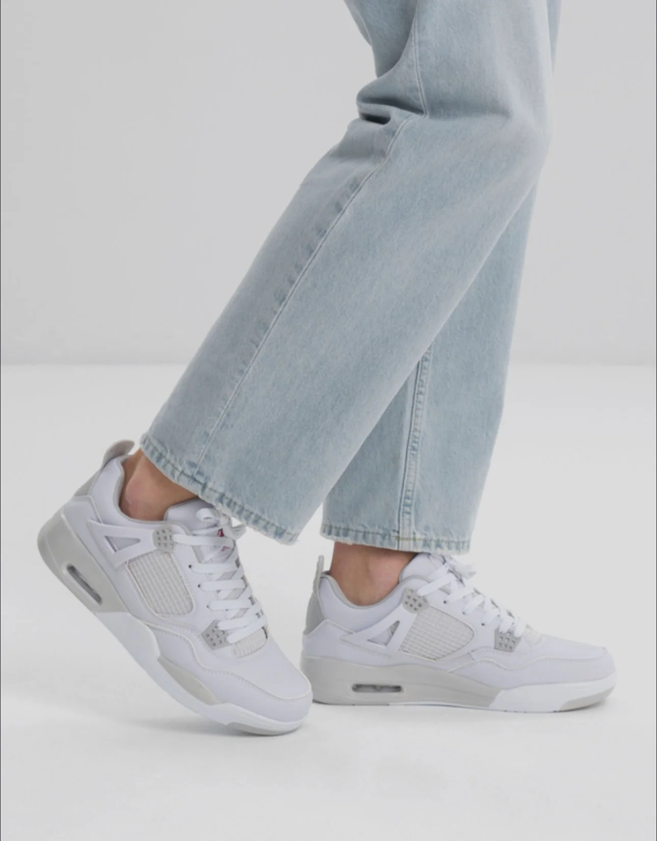 Белый jordan 4 кроссовки мужские спортивные, баскетбольные Джордан