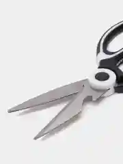 Черный ножницы кухонные универсальные с чехлом, орехоколом и открывашкой бутылок