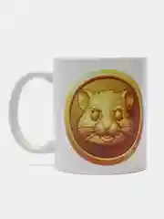 Белый кружка - чашка хомяк hamster kombat