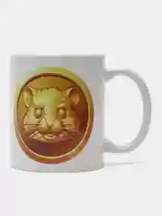 Белый кружка - чашка хомяк hamster kombat