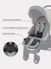 Зелёный хаки коляска детская RANT basic "KIRA" RA090 2024