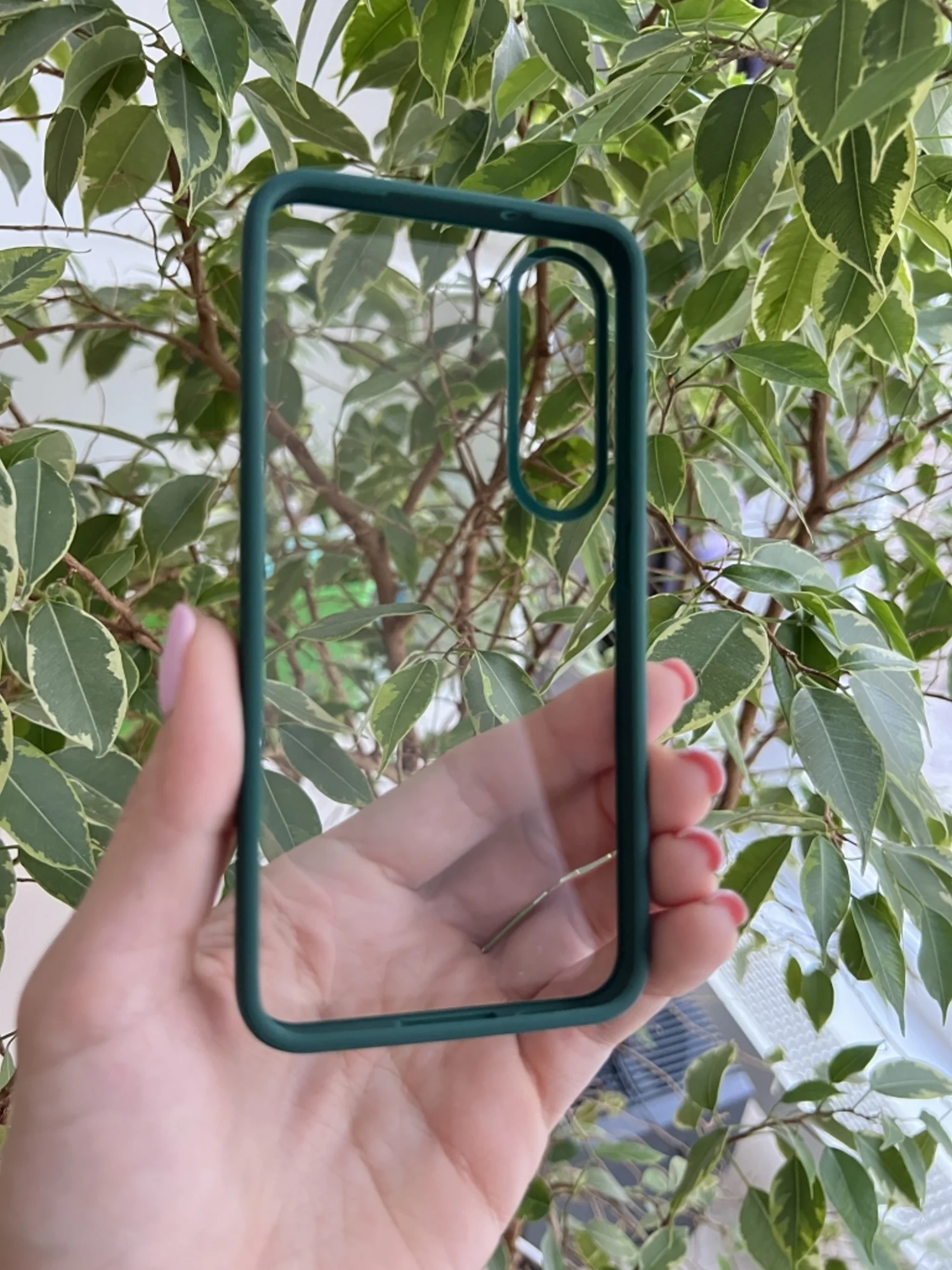 Зеленый прозрачный чехол для Samsung S23 / Самсунг S23 с силиконовым кантом Crystal Case