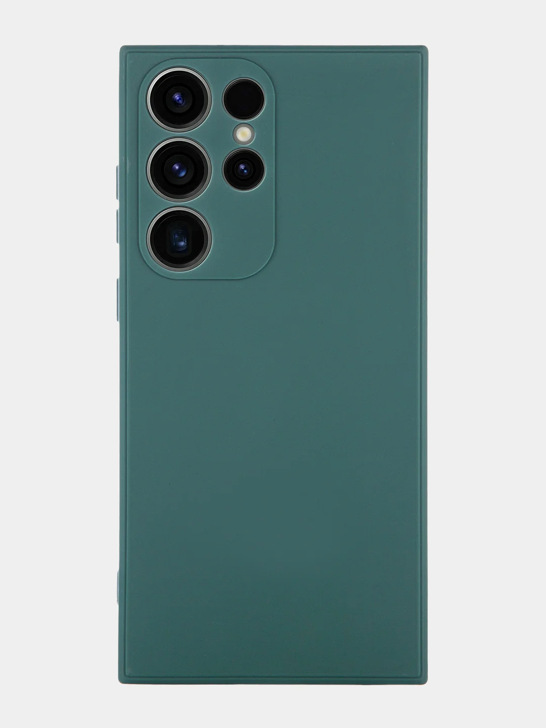 Тёмно-зелёный чехол для Samsung Galaxy S23/ S23 FE/ S23+/ S23 Ultra BROSCORP силиконовый с защитой камер