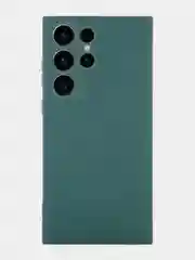 Тёмно-зелёный чехол для Samsung Galaxy S23/ S23 FE/ S23+/ S23 Ultra BROSCORP силиконовый с защитой камер