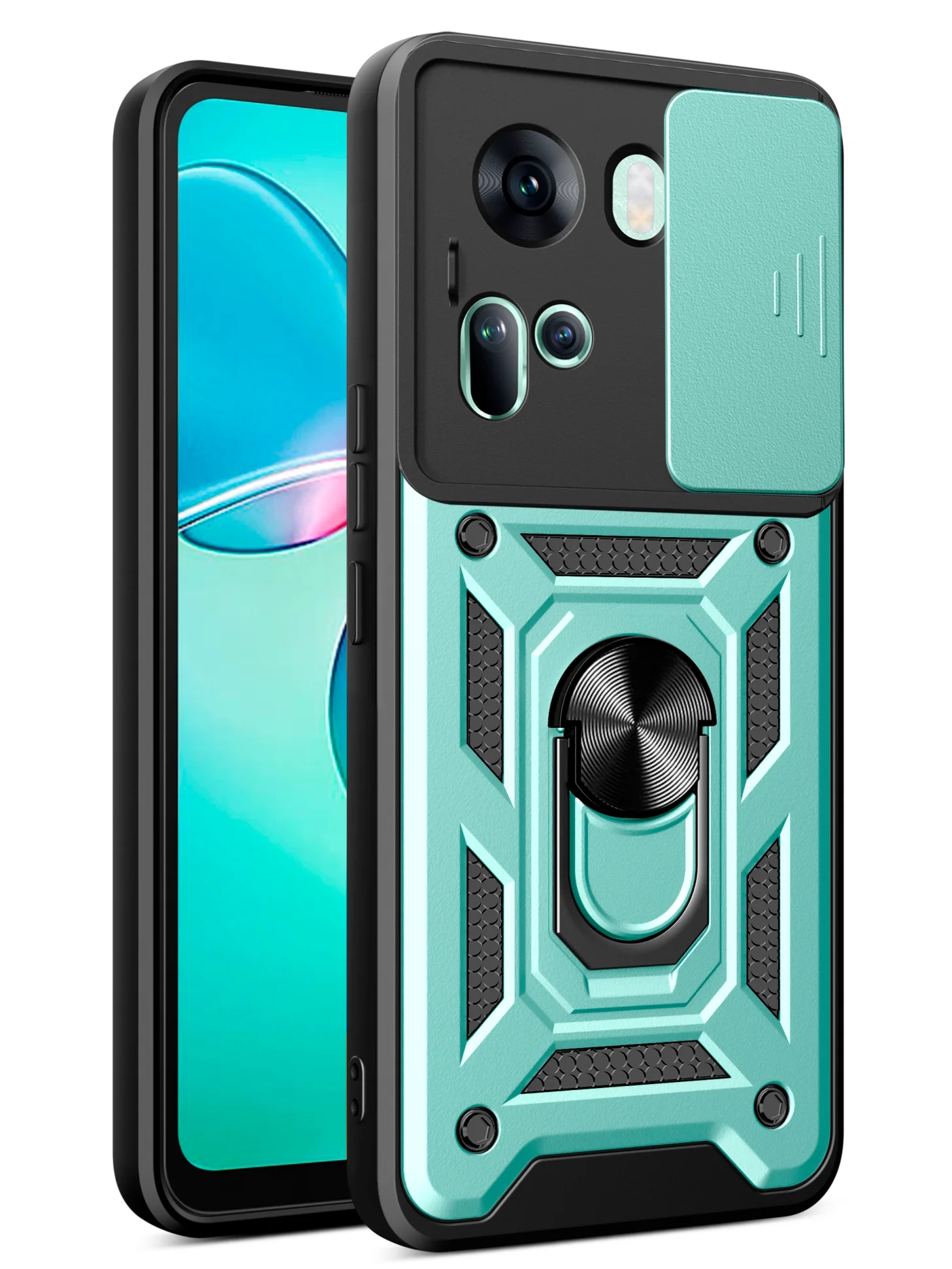 Зеленый чехол противоударный для Oppo Reno 11 (Dimensity 7050) / Оппо Рено 11 (Dimensity 7050)