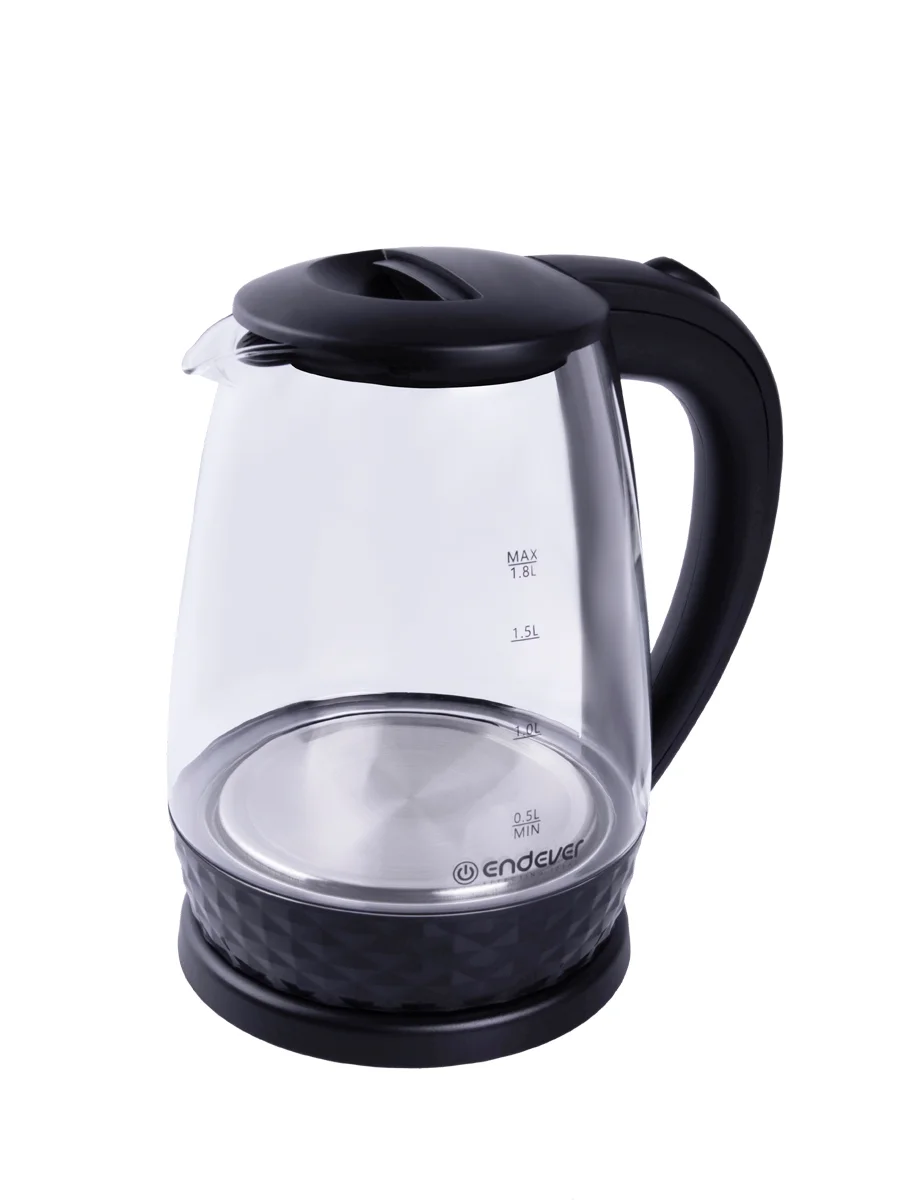 Черный электрический чайник Endever SkyLine KR-337G
