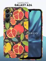 Красный чехол для Samsung Galaxy A54 A34 A24 S23 S24 с принтом пластиковый ROSCO матовый тонкий