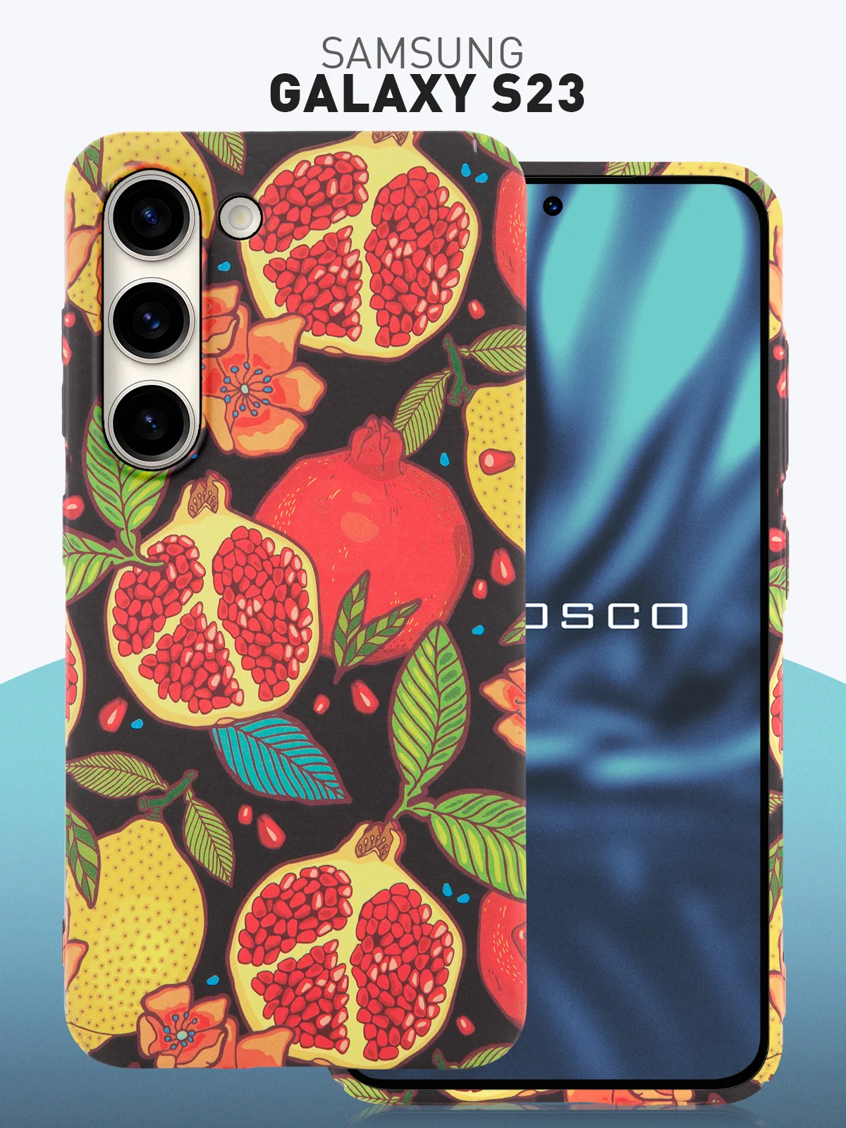 Красный чехол для Samsung Galaxy A54 A34 A24 S23 S24 с принтом пластиковый ROSCO матовый тонкий