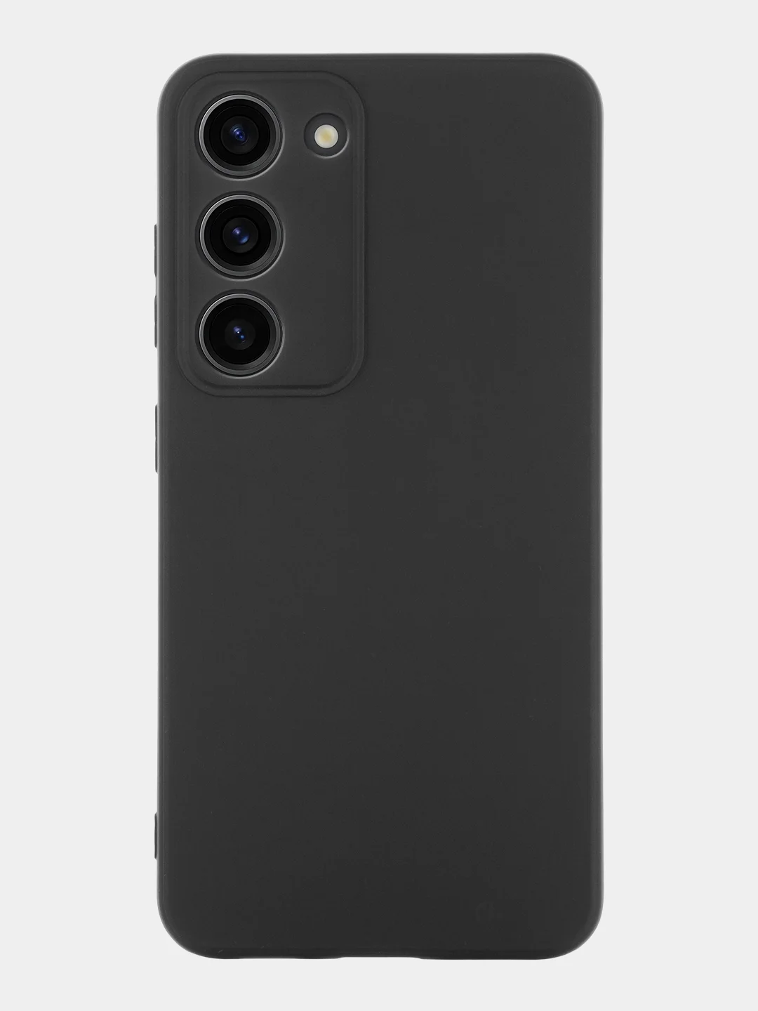 Черный чехол для Samsung Galaxy S23 силиконовый ROSCO матовый тонкий с бортиком- защитой камер