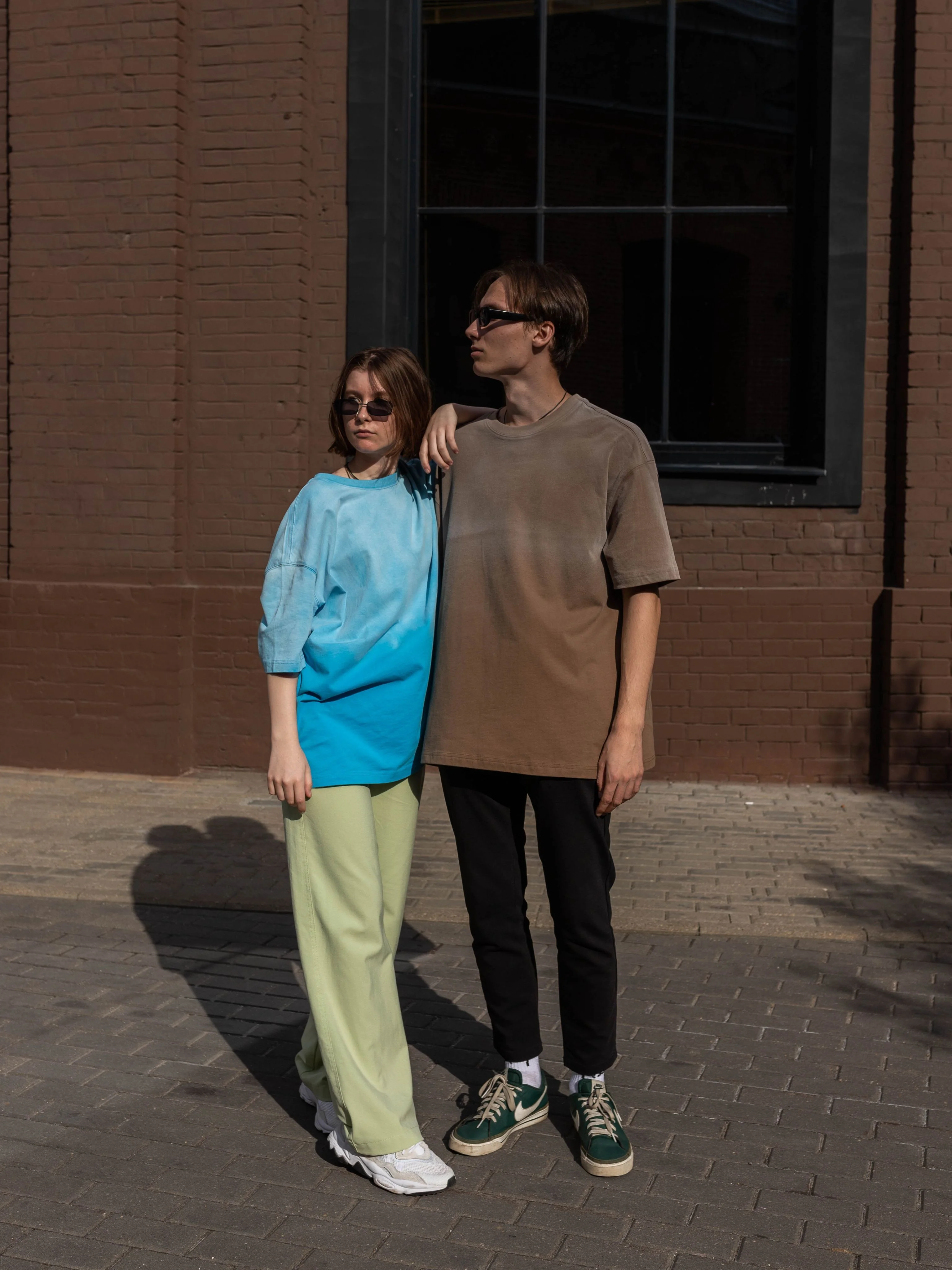 Голубой футболка вареная оверсайз, "Варенка" oversize винтаж