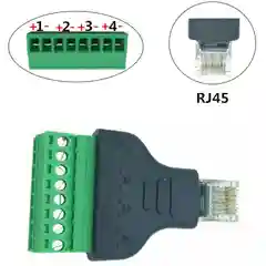 Переходник штекер разъём RJ-45 под винт, клеммная колодка 8 Pin Ethernet, адаптер