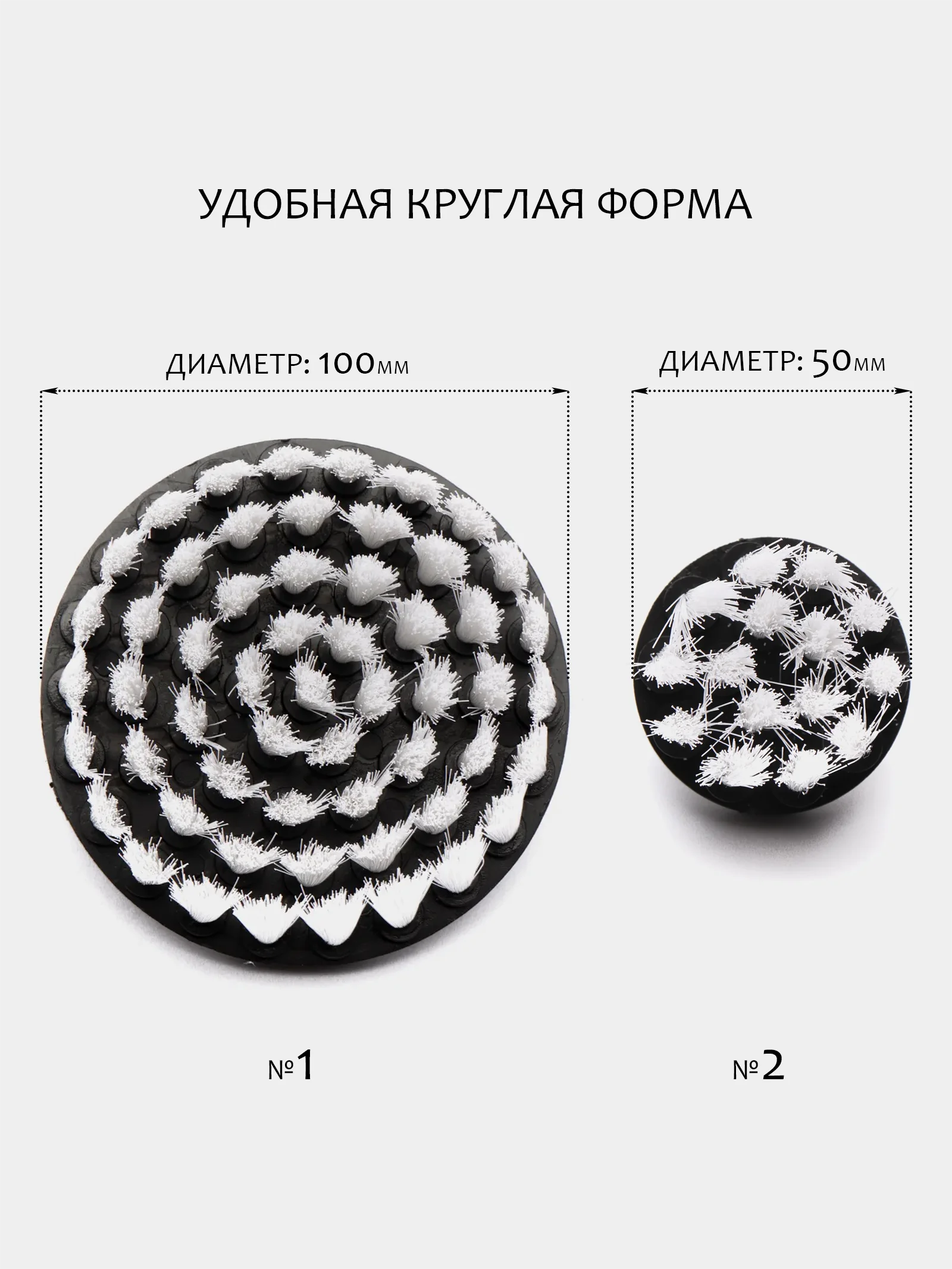 Синий меланж щетка для шуруповерта, для детейлинга и химчистки авто