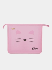 Папка для тетрадей Комус Kitty, А5, на молнии, пластик