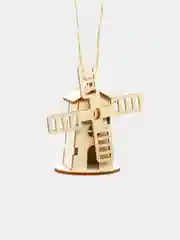 Ёлочные новогодние игрушки домики из дерева, игрушки на ёлку для творчества своими руками