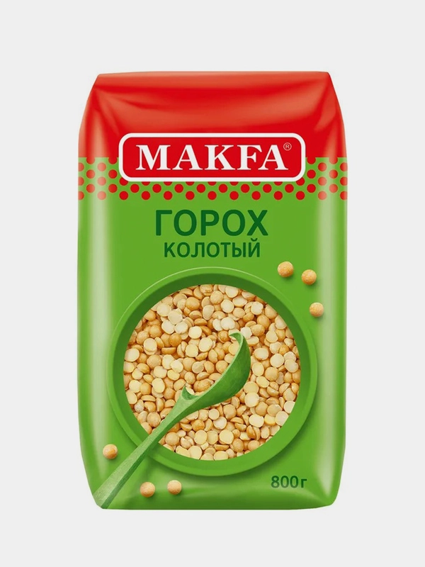 Горох колотый шлифованный MAKFA, 800 г