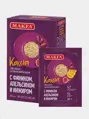 Каша овсяная MAKFA C фиником, апельсином и инжиром, моментального приготовления, 200 г