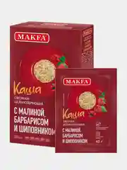 Каша овсяная MAKFA С малиной, барбарисом, шиповником, моментального приготовления, 200 г