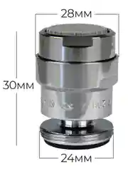 Серебряный аэратор REMER М24 (наружная резьба) для смесителя поворотный на шарнире
