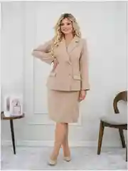 Костюм женский классический с юбкой, большие размеры